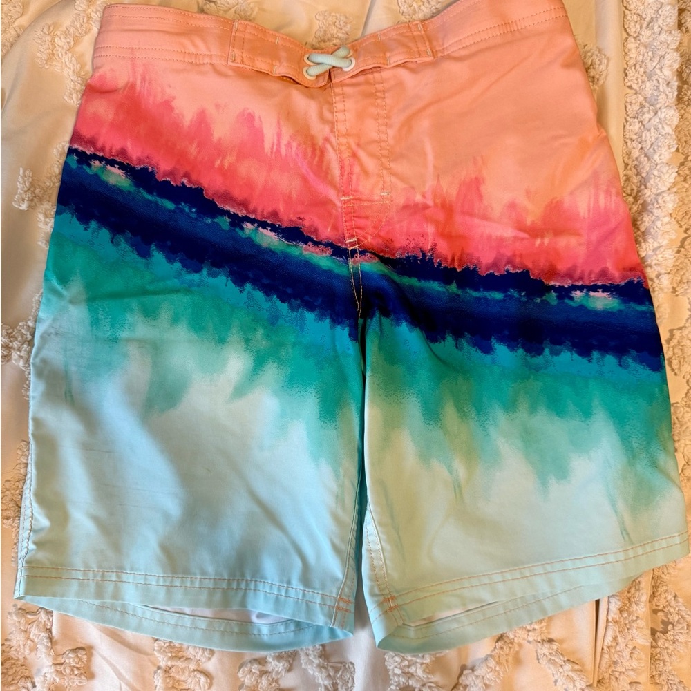 Wonder Nation Vibrant Orange Swimwear Large 10-12 Husky